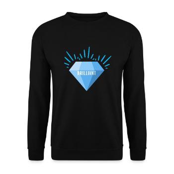 diamand brilliant - Sweat-shirt Unisexe - noir - Devant - Alina (178cm) & Michal (187cm)