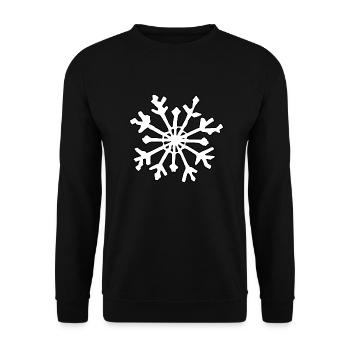 Snowflake Snow Winter Christmas Cold 13 - Unisex Sweatshirt - black - Front - Alina (178cm) & Michal (187cm)