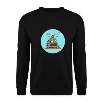 Leckeres Essen - Unisex Pullover - Schwarz - Vorne - Alina (178cm) & Michal (187cm)
