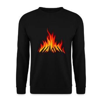 Feu de camp Camping Nature Falmmen Flamme de feu 1 - Sweat-shirt Unisexe - noir - Devant - Alina (178cm) & Michal (187cm)