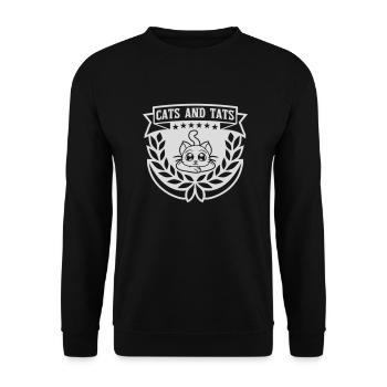 Citation de chats et de tats - Sweat-shirt Unisexe - noir - Devant - Alina (178cm) & Michal (187cm)