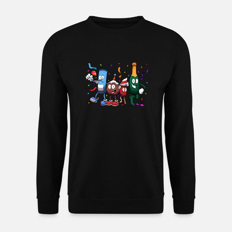 Neujahrs-Charaktere - Unisex Pullover - Schwarz
