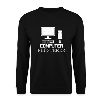 Computer Flüsterer Programierer IT - Unisex Pullover - Schwarz - Vorne - Alina (178cm) & Michal (187cm)
