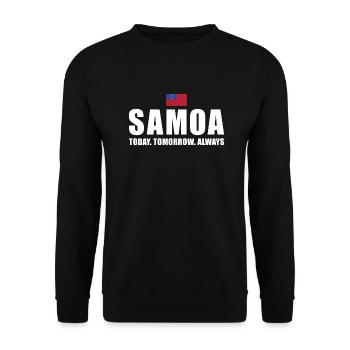 Samoa aujourd’hui demain Toujours Samoa Rugby - Sweat-shirt Unisexe - noir - Devant - Alina (178cm) & Michal (187cm)