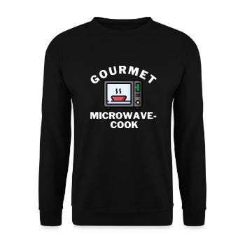 Gourmet microwave-cook - Unisex Pullover - Schwarz - Vorne - Alina (178cm) & Michal (187cm)