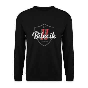 Bilecik - Unisex Pullover - Schwarz - Vorne - Alina (178cm) & Michal (187cm)