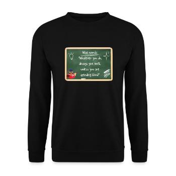 Clever funny saying - english - Unisex Sweatshirt - black - Front - Alina (178cm) & Michal (187cm)