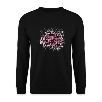 einhorn pinguin animal gemüse tierfreund - Unisex Pullover - Schwarz - Vorne - Alina (178cm) & Michal (187cm)