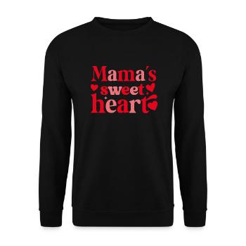 Le doux cœur de maman - Sweat-shirt Unisexe - noir - Devant - Alina (178cm) & Michal (187cm)