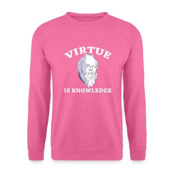 Virtue Is Knowledge Socrates Philosopher Bust - Unisex Sweatshirt - pink - Front