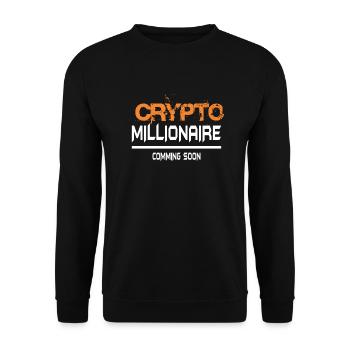 Bitcoin Trading Crypto Aktien - Unisex Pullover - Schwarz - Vorne - Alina (178cm) & Michal (187cm)