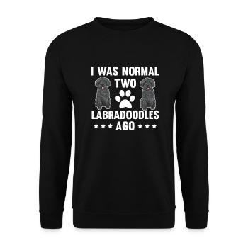 Labradoodle Dog - Unisex Sweatshirt - black - Front - Alina (178cm) & Michal (187cm)
