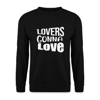 Lovers Gonna Love - Unisex Pullover - Schwarz - Vorne - Alina (178cm) & Michal (187cm)