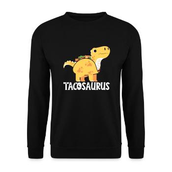 Taco dinosaur - Unisex Sweatshirt - black - Front - Alina (178cm) & Michal (187cm)