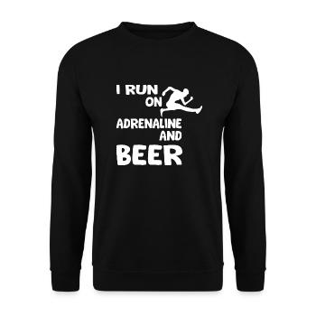 Biking Running Marathon Triathlon Bike - Unisex Sweatshirt - black - Front - Alina (178cm) & Michal (187cm)