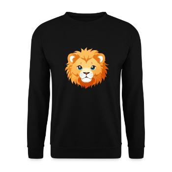 Royal Cartoon Lion Lion Comic 2 - Unisex Sweatshirt - black - Front - Alina (178cm) & Michal (187cm)