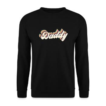 daddy vintage - Sweat-shirt Unisexe - noir - Devant - Alina (178cm) & Michal (187cm)
