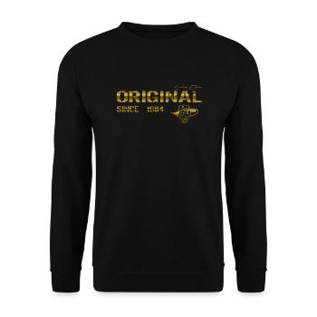 Original since 1984 - Unisex Pullover - Schwarz - Vorne - Alina (178cm) & Michal (187cm)