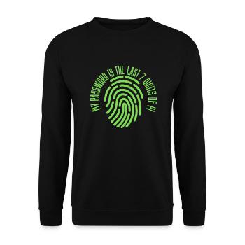 My Password Is The Last 7 Digits Of Pi 8 - Unisex Sweatshirt - black - Front - Alina (178cm) & Michal (187cm)
