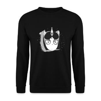 Madame Einhorn - Unisex Pullover - Schwarz - Vorne - Alina (178cm) & Michal (187cm)