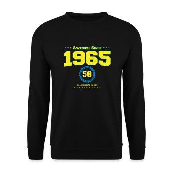 Awesome 1965 Shirt für Männer Frauen 58 Jahre alt 58. - Unisex Pullover - Schwarz - Vorne - Alina (178cm) & Michal (187cm)
