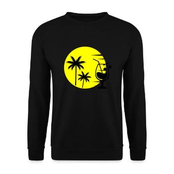 Cocktail Sunset - Unisex Pullover - Schwarz - Vorne - Alina (178cm) & Michal (187cm)