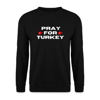 Priez pour le tremblement de terre en Turquie - Sweat-shirt Unisexe - noir - Devant - Alina (178cm) & Michal (187cm)