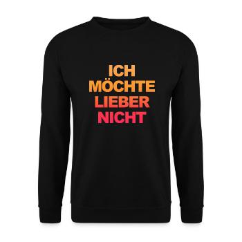 Bartleby the Schreiber - Ich möchte lieber nicht - Unisex Pullover - Schwarz - Vorne - Alina (178cm) & Michal (187cm)