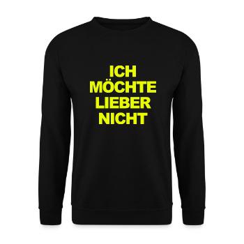 Bartleby der Schreiber - Ich möchte lieber nicht - Unisex Pullover - Schwarz - Vorne - Alina (178cm) & Michal (187cm)