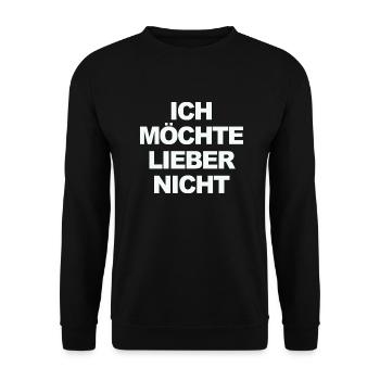 Bartleby der Schreiber - Ich möchte lieber nicht - Unisex Pullover - Schwarz - Vorne - Alina (178cm) & Michal (187cm)