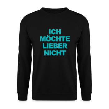 Bartleby der Schreiber - Ich möchte lieber nicht - Unisex Pullover - Schwarz - Vorne - Alina (178cm) & Michal (187cm)