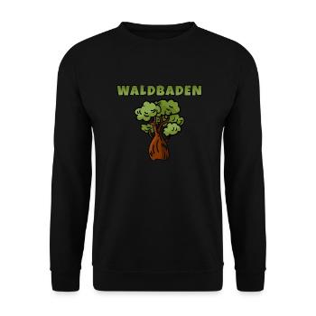 Achtsamkeitstrainer Waldbaden Natur Entspannung - Unisex Pullover - Schwarz - Vorne - Alina (178cm) & Michal (187cm)