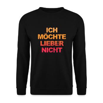 Bartleby the Schreiber - Ich möchte lieber nicht - Unisex Pullover - Schwarz - Vorne - Alina (178cm) & Michal (187cm)