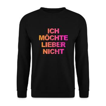 Bartleby the Schreiber - Ich möchte lieber nicht - Unisex Pullover - Schwarz - Vorne - Alina (178cm) & Michal (187cm)