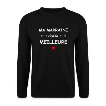 Ma marraine c'est la meilleure - Sweat-shirt Unisexe - noir - Devant - Alina (178cm) & Michal (187cm)