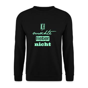 Bartleby der Schreiber - Ich möchte lieber nicht - Unisex Pullover - Schwarz - Vorne - Alina (178cm) & Michal (187cm)