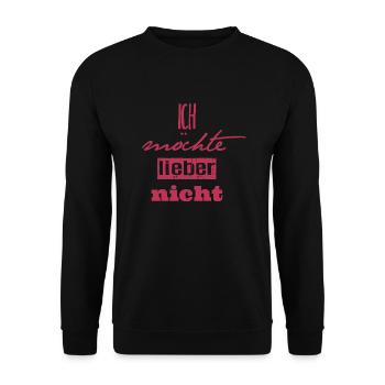 Bartleby der Schreiber - Ich möchte lieber nicht - Unisex Pullover - Schwarz - Vorne - Alina (178cm) & Michal (187cm)