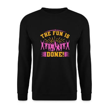 DER SPASS IST GETAN 2 - Unisex Pullover - Schwarz - Vorne - Alina (178cm) & Michal (187cm)