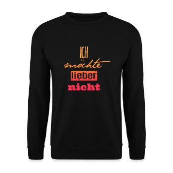 Bartleby der Schreiber - Ich möchte lieber nicht - Unisex Pullover - Schwarz - Vorne - Alina (178cm) & Michal (187cm)