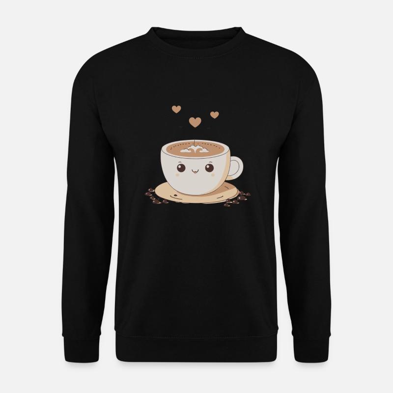süße Kaffeetasse - Unisex Pullover - Schwarz