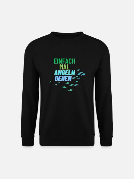 Einfach mal Angeln gehen - Unisex Pullover - Schwarz