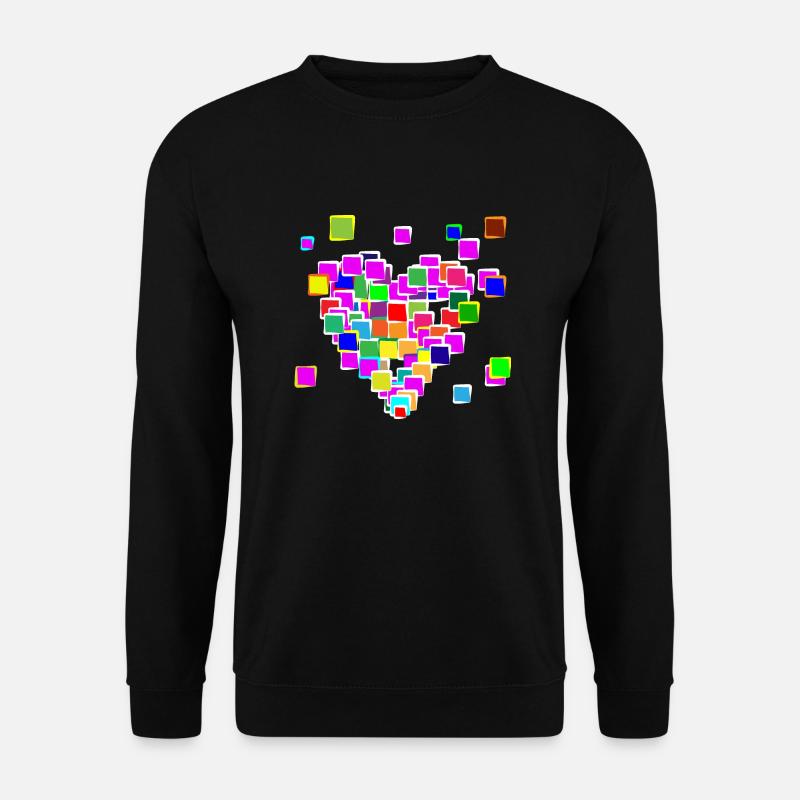 Pixel Herz - Unisex Pullover - Schwarz