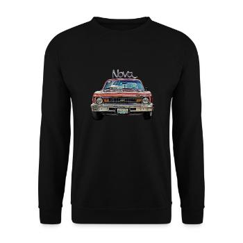 vieille voiture auto USA - Sweat-shirt Unisexe - noir - Devant - Alina (178cm) & Michal (187cm)