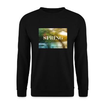 SPRING - Unisex Sweatshirt - black - Front - Alina (178cm) & Michal (187cm)