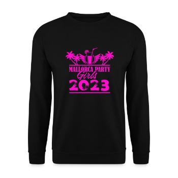 mallorca party girls 2023 - Unisex Pullover - Schwarz - Vorne - Alina (178cm) & Michal (187cm)