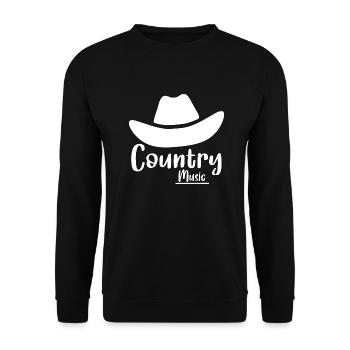 Country music - Unisex Sweatshirt - black - Front - Alina (178cm) & Michal (187cm)