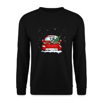 Cool Australian Cattle Dog Red Truck Noël - Sweat-shirt Unisexe - noir - Devant - Alina (178cm) & Michal (187cm)