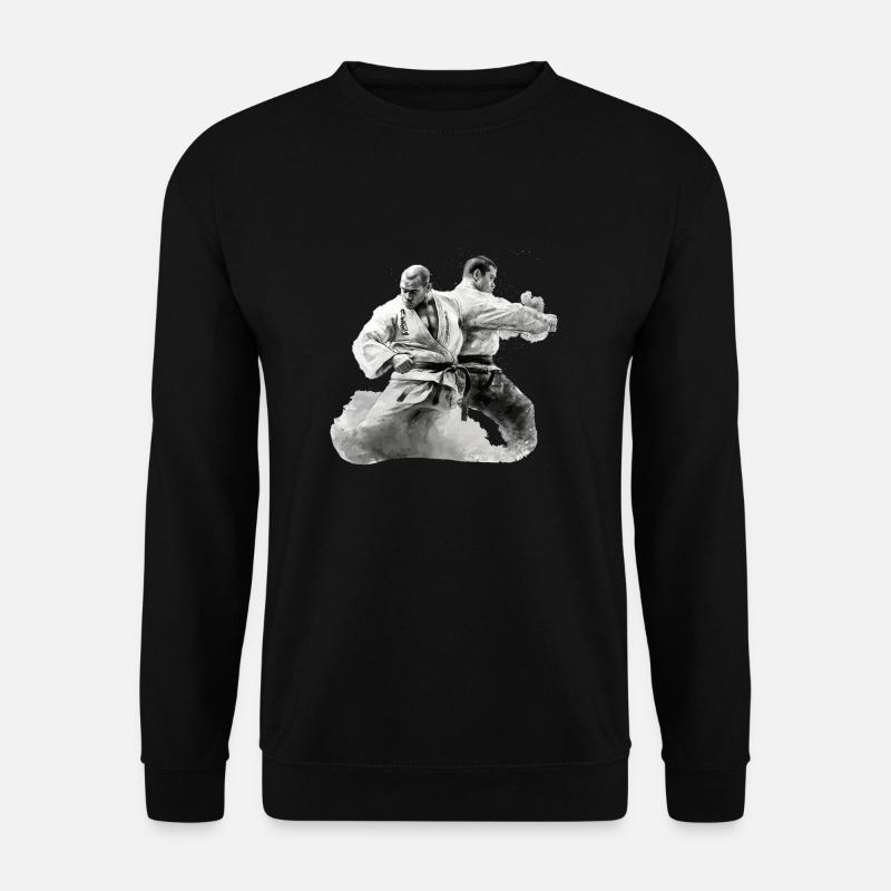 2 Jiu Jitso Kämpfer Geschenk - Unisex Pullover - Schwarz