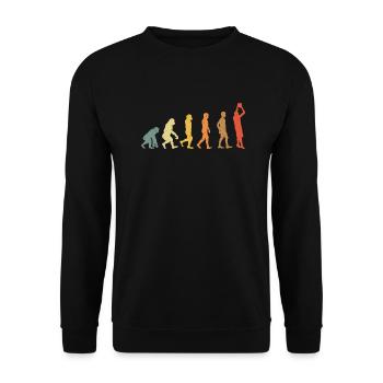 Basketball evolution vintage rétro - Sweat-shirt Unisexe - noir - Devant - Alina (178cm) & Michal (187cm)