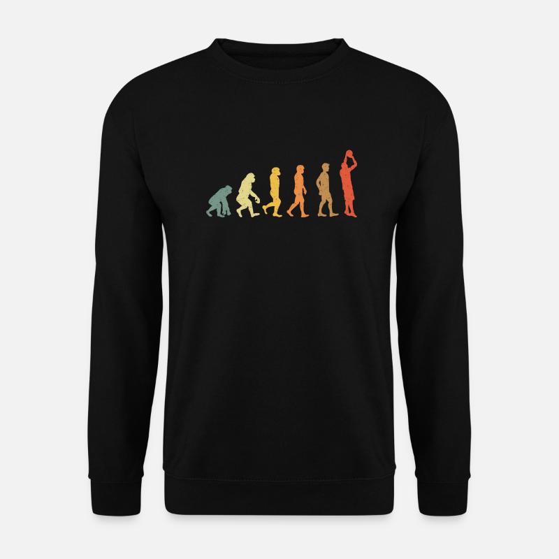 Basketball evolution vintage retro - Unisex Pullover - Schwarz